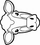Cow Head Clip Printable Coloring Clipart Cliparts Cows Pages Kids sketch template