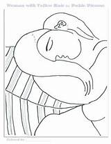 Picasso Coloring Pablo Pages Kids Subject Getdrawings sketch template
