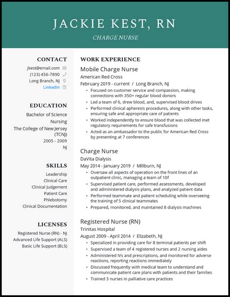 good nursing resume sample