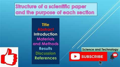 structure  scientific paper parts  typical scientific paper youtube