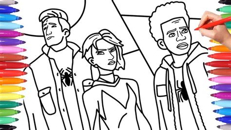 spider man   spider verse coloring pages