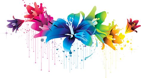 pin  solitary escape  colourfull floral vector png flower