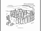 Stonehenge Coloring Da Pages sketch template