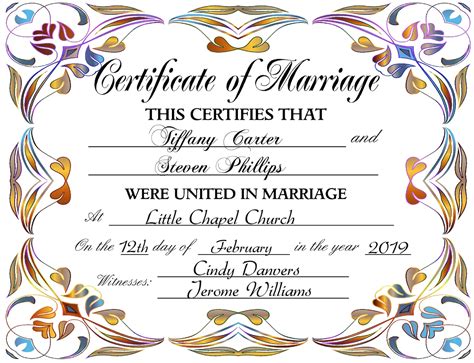 wedding certificate marriage certificate marriage sign etsy