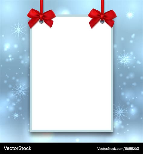 mockup christmas poster empty blank  size vector image