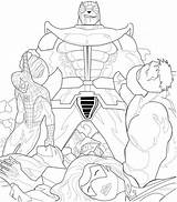 Thanos Hulk sketch template