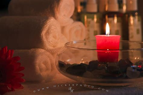 relaxing red candle day spa picture photo information