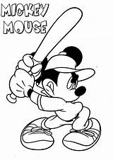 Mickey Mouse Coloring Pages Printable Birthday Disney Baseball Toodles Print Color Happy Kids Minnie Clubhouse Ball Play Playing Sheets Popular sketch template