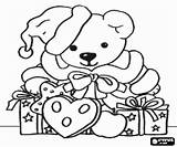 Christmas Coloring Bear Plush Teddy Coloringcrew sketch template