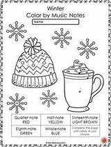 Music Coloring Winter Piano Worksheets Activities sketch template
