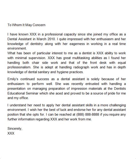 sample recommendation letter   documents  word