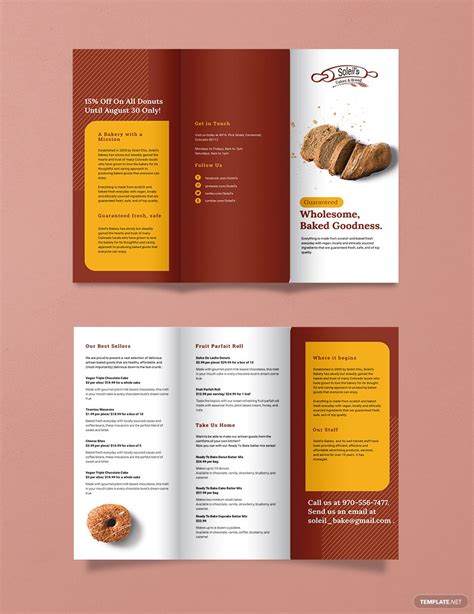 product tri fold brochure template  illustrator pages psd word publisher indesign google