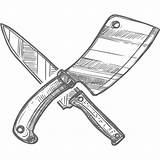 Butcher Knife Clipartmag sketch template