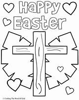 Easter Coloring Pages Happy Religious Church Printable Preschoolers Christian Cross Sunday God School Craftingthewordofgod Bible Colour Colouring Jesus Word Color sketch template