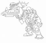 Ork Busta Dakkadakka sketch template