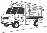 Ice Cream Truck Coloring Pages Printable Realistic sketch template