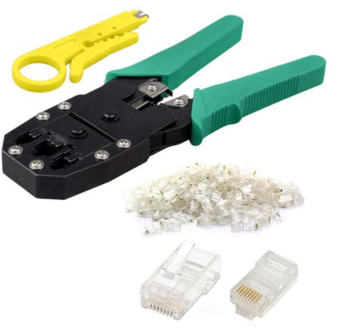 rj cate cat network lan ethernet cable crimping crimper tool  connectors ebay