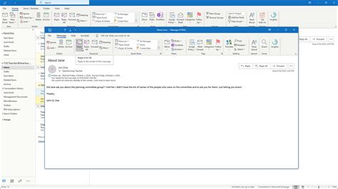 reply   email  outlook instructions teachucomp