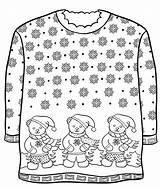 Foute Kerst Jumper Sweaters Kersttrui Malvorlage Jumpers Supercoloring Beertjes Aangeklede Snowflakes Scribblefun Orsetti sketch template