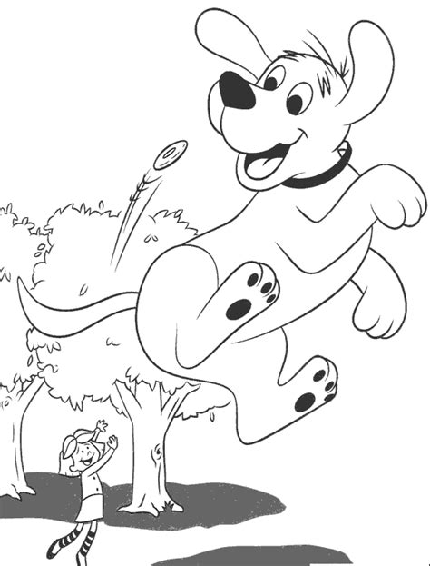 clifford  big red dog coloring page coloring home