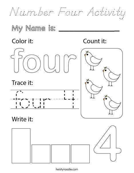 number  activity coloring page dnealian twisty noodle