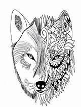 Wolf Tattoo Coloring Krissy Zentangle Realistic Style Pages Tattoos Tatoo Parts Two Adult sketch template