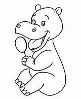 Nilpferd Hippopotame Hippopotamus Ausmalbild Hippo Coloringhome Colorier sketch template