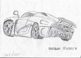 Koenigsegg Regera sketch template
