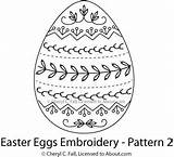 Egg Crewel Designs Kits Embroider Stitching sketch template