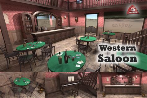 western saloon interior  interior unity asset store