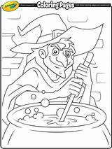 Coloring Cauldron Pages Witch Popular Crayola sketch template