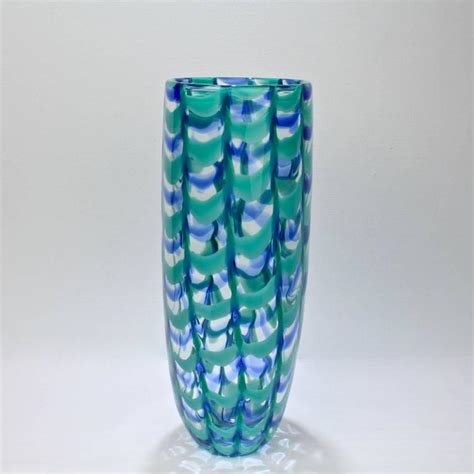 Large Seguso Viro Murano Glass Limited Edition Blue And