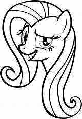 Fluttershy Pony Coloringfolder sketch template