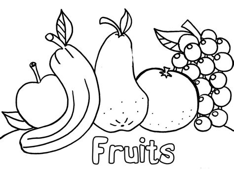 coloring pages  fresh fruit  vegetables