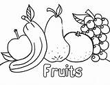 Coloring Pages Fruit Fruits Vegetables Fresh Colouring Vegetable Printable Kids Print Activities sketch template