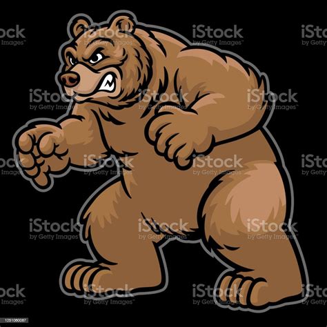 Angry Cartoon Grizzly Bear Stock Illustration Download Image Now Istock
