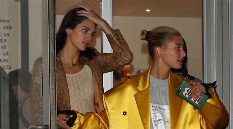 kendall jenner enjoys a night out in nyc with hailey bieber hailey