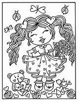 Amoureux Sweethearts Digi Cardmaking Numérique Valentin Téléchargements Meisjes sketch template