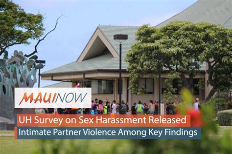 Maui Now Uh Survey On Sex Harassment And Gender Violence