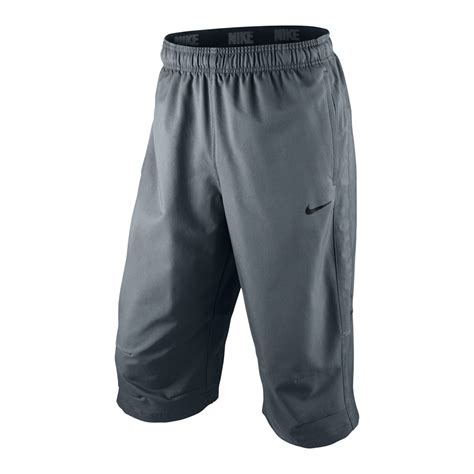 nike mens team woven  length pants flint grey sports leisure