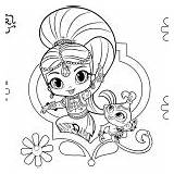Shimmer Coloring Pages Shine Pet Tala Monkey Related Posts sketch template