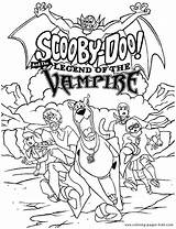 Doo Coloring Scooby Pages Printable Color Cartoon Vampire Sheets Halloween Kids Print Loon Character Gang Valentines Books Disney Colouring Book sketch template