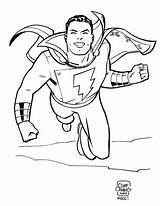 Shazam Coloring Pages Para Printable Colorear Dibujos Cliff Superheroes Sketch Colores Chiang Template Marvel sketch template