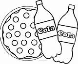 Cola Pizza Coloring Wecoloringpage Pages sketch template