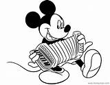 Mickey Coloring Mouse Pages Accordion Playing Disneyclips Misc Activities Funstuff sketch template