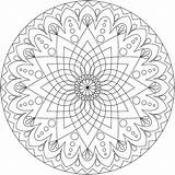 Mandala Coloring Pages Simple Therapy Detailed Print sketch template