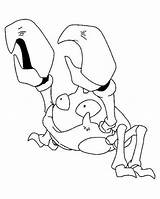 Krabby Pokemon Kingler sketch template