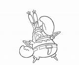 Krabs Coloring Spongebob Netart sketch template