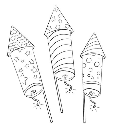 fourth  july coloring  activity pages   july fireworks