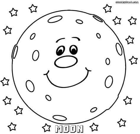 moon coloring page coloring home
